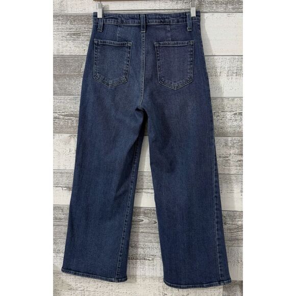 Just Black Denim Wide Leg High Rise Blue Jeans Womens 30 (Fit 29x28) Made in USA - Picture 2 of 11
